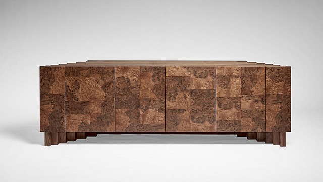 The Fira Sideboard by Tim Vranken is a gradual offsetting of wooden elements