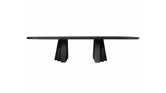 AD Black Oak Dining Table