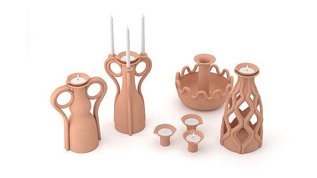 Natural matter, raw forms champion candles by Palomba Serafini studio