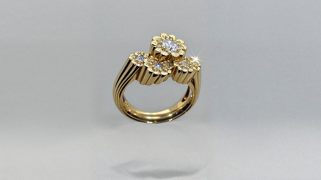 Michael Young's expressive Sakura Ring is inspired by Japanese cherry blossoms