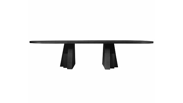 AD Black Oak Dining Table
