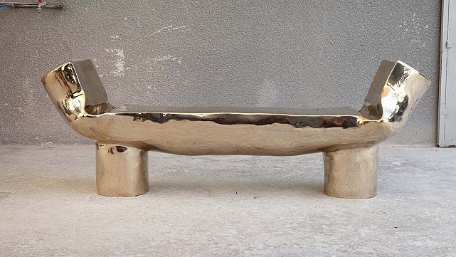 Bent Half Tube Bench