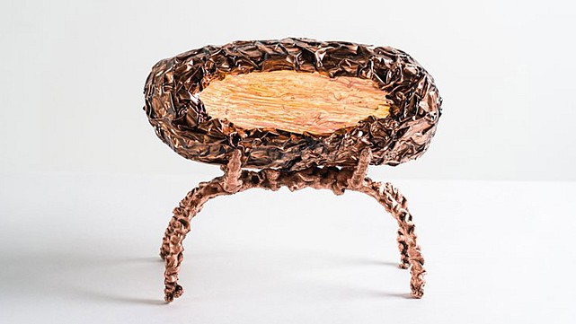 Copper Wrinkle Table Lamp 2