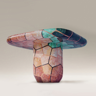 Nada Debs x Studio L&eacute;l weave culture and craft into Gandhara Carapace Table