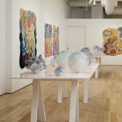 Textile meets porcelain in Shimmering Real: Perception and the Spaces Between