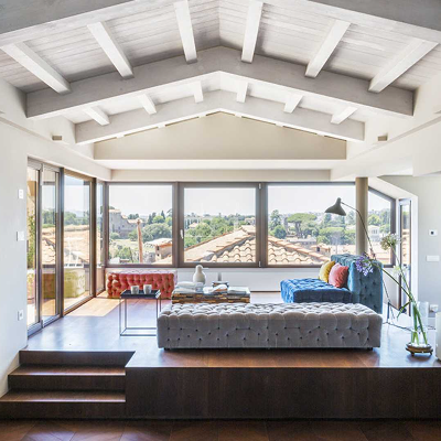 Alvisi Kirimoto designs an artist's loft overlooking The Colosseum