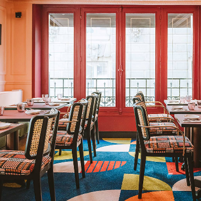 Marine Castanier experiments with hybrid modernism for new Indian restaurant in Paris