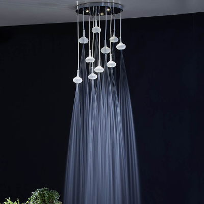 New showerhead by FIMA Carlo Frattini x Melogranoblu resembles a spherical chandelier