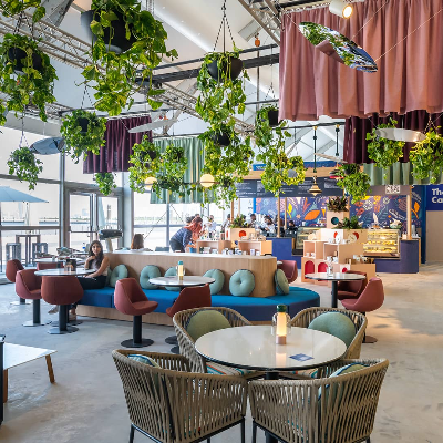 The Lighthouse Caf&eacute; in Dubai served as the ultimate dining hub at Downtown Design 2021