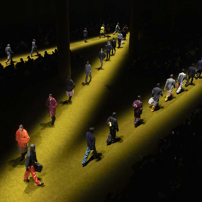 Prada&rsquo;s Fall Winter 2022 Menswear collection ports viewers into a futuristic tunnel