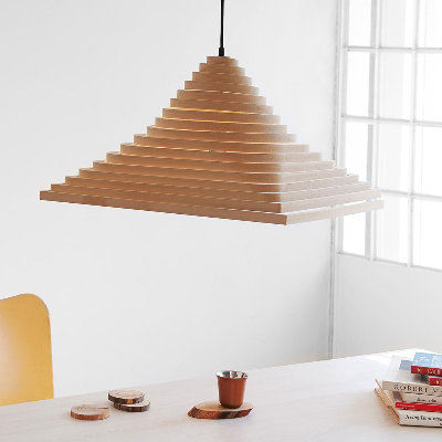 Guillermo Lean&rsquo;s Spinel is a collapsible pendant light made of plywood