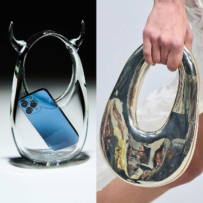 'The Swipe Bag' by Coperni gets a glass makeover by Heven
