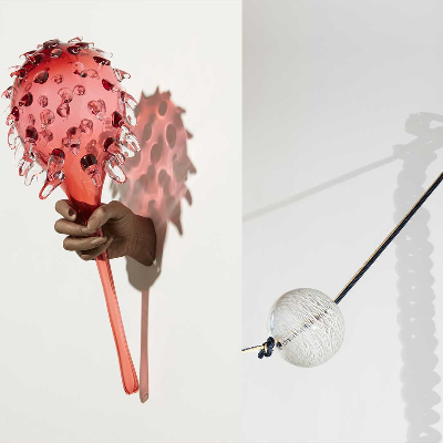 Kelly Akashi's bronze casts cradle murano sculptures in 'Life Forms'