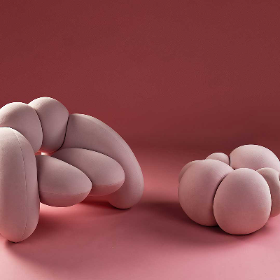 Lara Bohinc brings curvaceous &lsquo;Peaches&rsquo; seating and &lsquo;Porcelain&rsquo; vases to Alcova