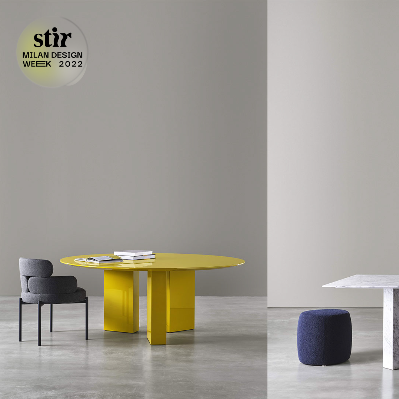 Meridiani unveils monolithic version of Plinto Table at Salone 2022