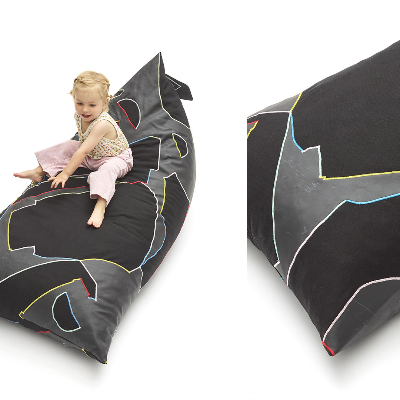 Four Tenths: A collection of bean bags made from upcycled leather scraps