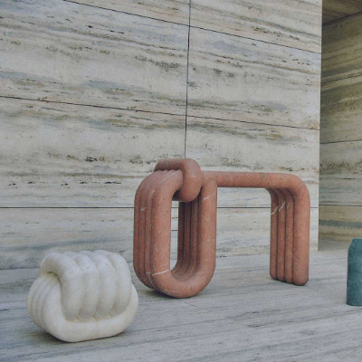 Kelly Wearstler weaves marble threads to build furniture for Art Basel 2022