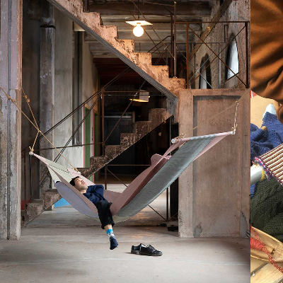 Ahokpe + Chatelin interweave cultures of Benin and Belgium in Ku do az&ograve; hammock