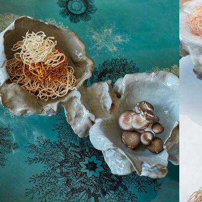 Lebanese ceramicist Nathalie Khayat's collection is inspired by the ocean