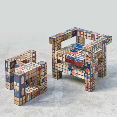 Laurids Gall&eacute;e's 'Fever Dreams' furniture takes cues from marquetry and applied arts