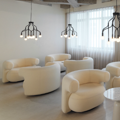 Simon Legald's 'Burra' chair collection for Normann Copenhagen is inspired by cheese