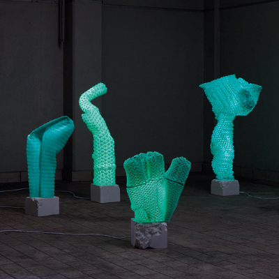 Sangmin Oh&rsquo;s &lsquo;Knitted Light&rsquo; collection evokes images of vibrant underwater corals