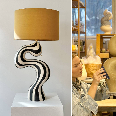 Johanne Birkeland&rsquo;s lamps fuse traditional artistry and sustainability in pliable clay
