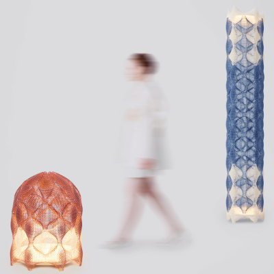 Sung Ai Tsai designs auxetic components that can be configured to build &lsquo;Prinx&rsquo; lamps