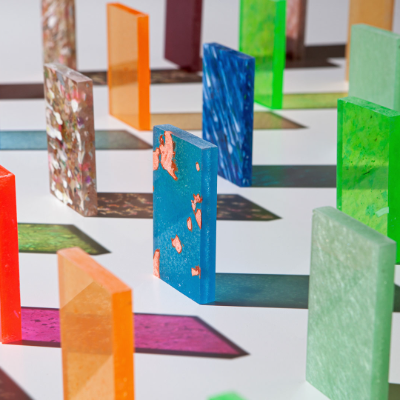 Recycled, recyclable waste forms The Good Plastic Company's 'Translucent Collection'