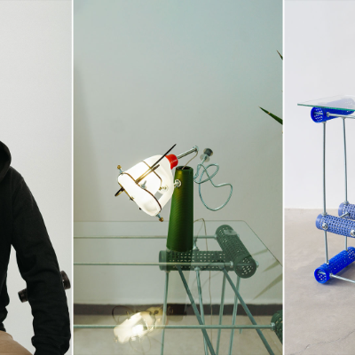 Thomas Egoumenides' laboratory of upcycled product design experiments
