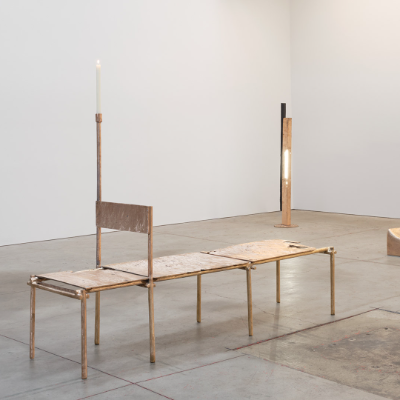 Nifemi Marcus-Bello draws on Africa's culture in coppery 'Whispers of a Trail'