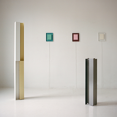 Varicoloured industrial forms mark Ford Bostwick's debut lighting designs
