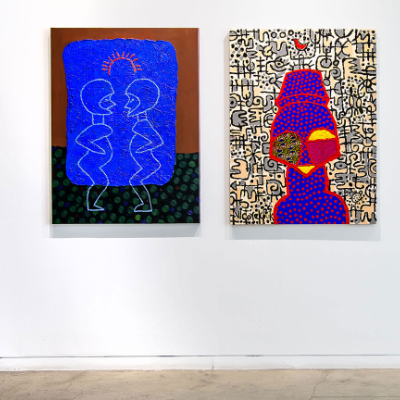Looking Back and Forward with artist Victor Ekpuk at Aicon Gallery, New York