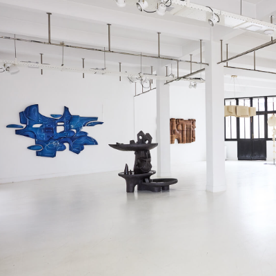 Gesture dissolves into structure in Soft Gravity Holds by Olivia Cognet