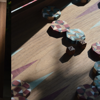 Nada Debs and TRAME use generative design for Interplay Backgammon Board
