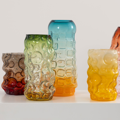 Galerie kreo presents Tejo Remy&rsquo;s glassblown bases as Solid Air, Liquid Colour