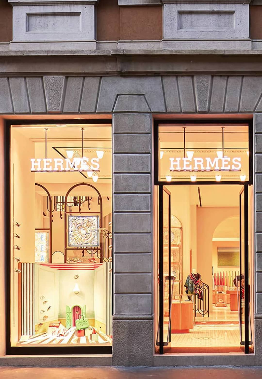 Designer Luca Nichetto creates four bespoke window displays to celebrate the reopening of Herm&egrave;s' flagship store in Milan