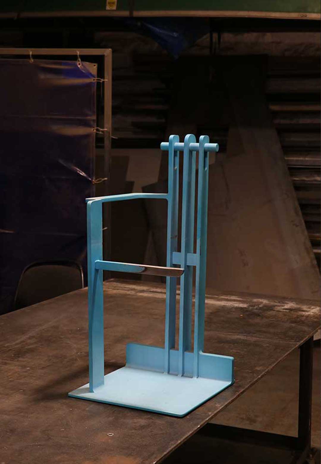 Malcolm Majer adds new pieces to his playful chair abstractions