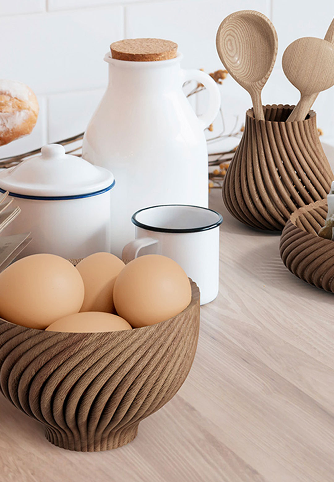The &lsquo;Vine&rsquo; homeware collection by fuseproject is 3D-printed from wood waste