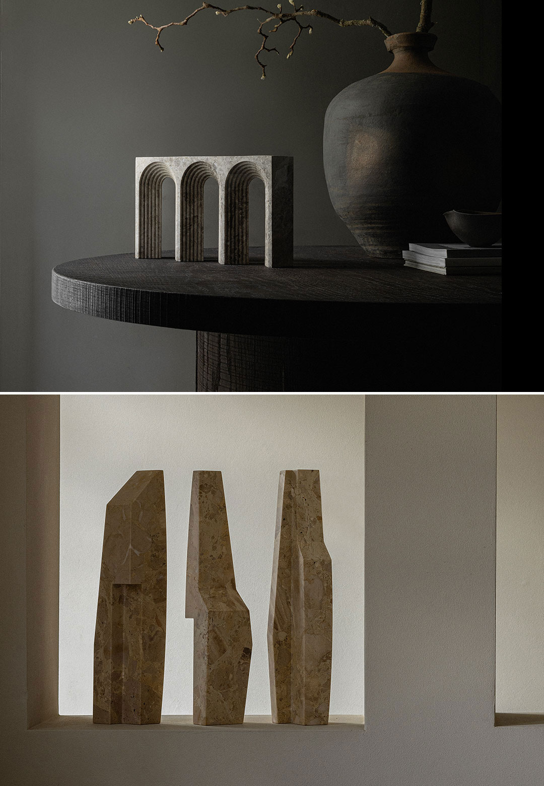 &lsquo;Vaults & Totem&rsquo; by Norm Architects turns architecture into poetic stone sculptures