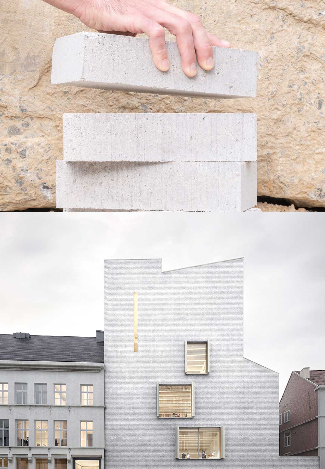 A low carbon brick made out of city waste moulds Design Museum Gent&rsquo;s new facade