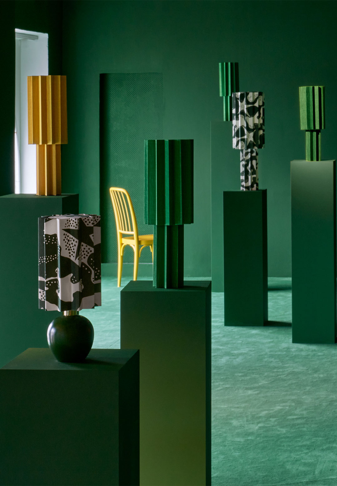 Josef Frank&rsquo;s universe of patterns inspires Folkform's pleated lamp shades