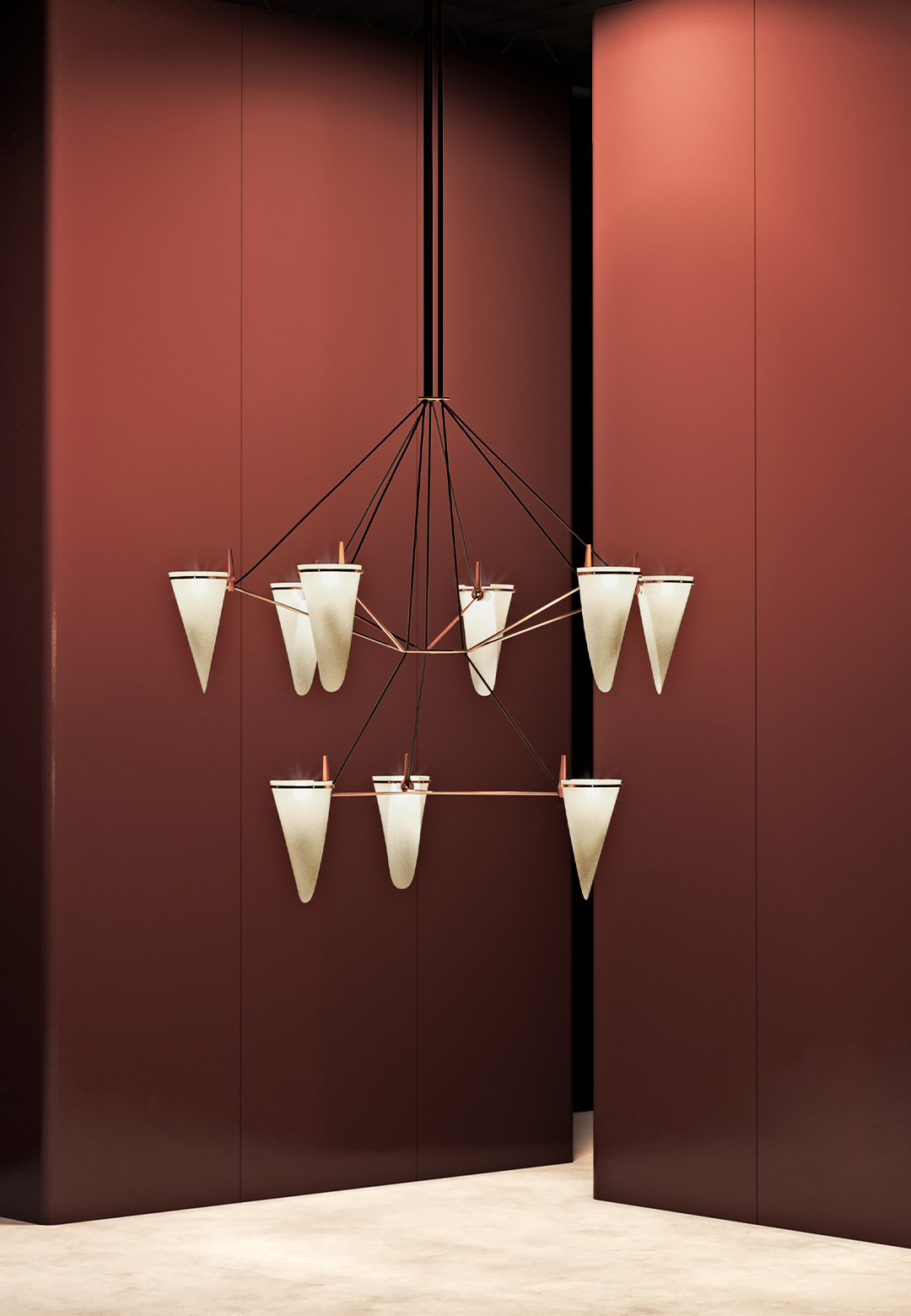 Joe Armitage presents 'Noveconi Chandelier' at  Milan Design Week 2023