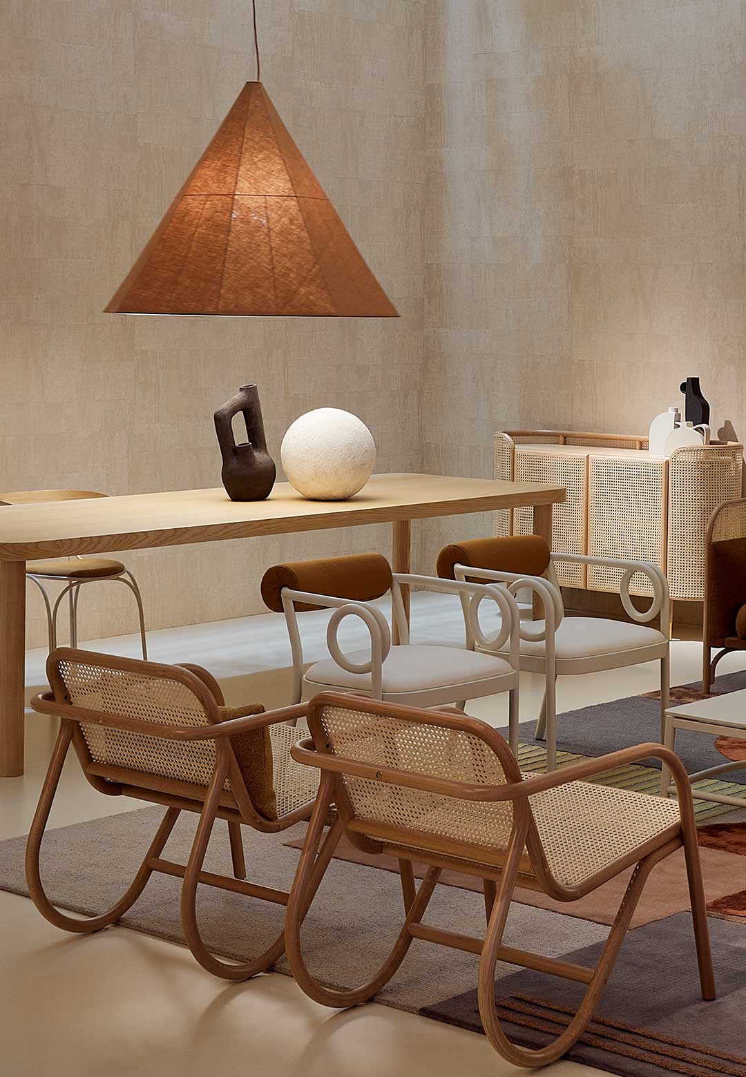 Gebr&uuml;der Thonet Vienna displays a play of curves at Salone del Mobile 2023