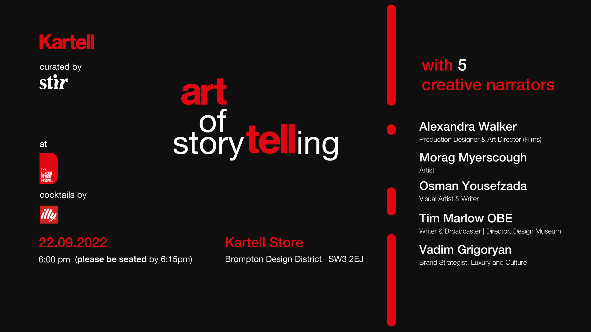 Kartell presents 'Art of Storytelling&rsquo; at London Design Festival 2022