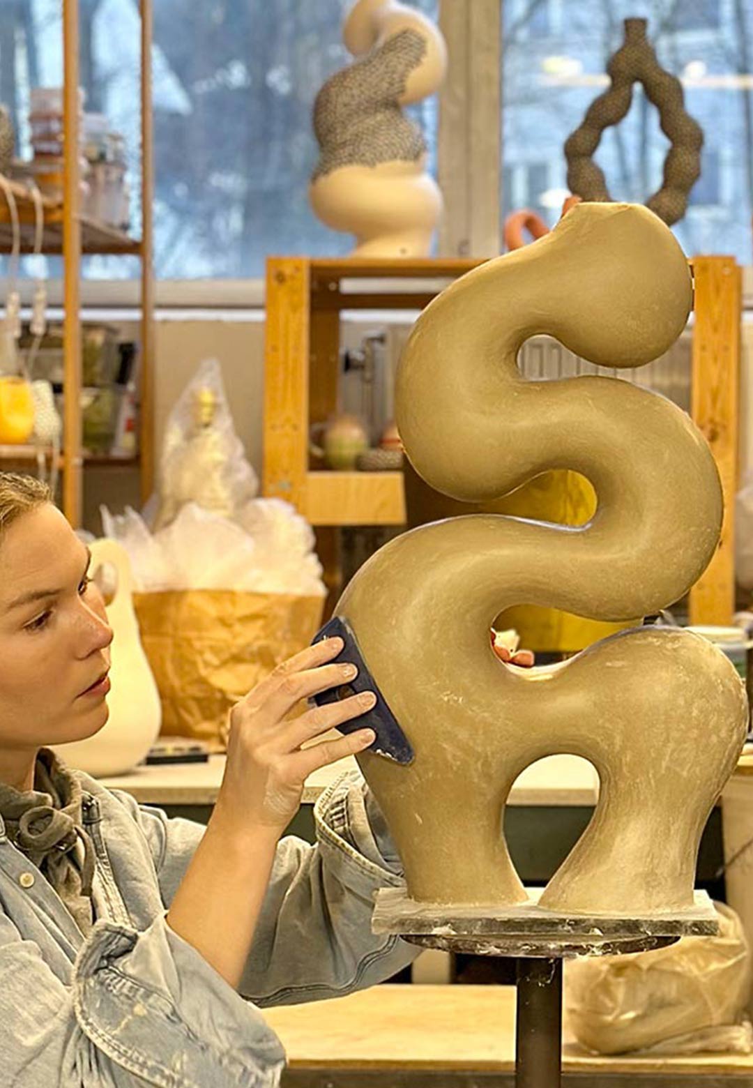 Johanne Birkeland&rsquo;s lamps fuse traditional artistry and sustainability in pliable clay