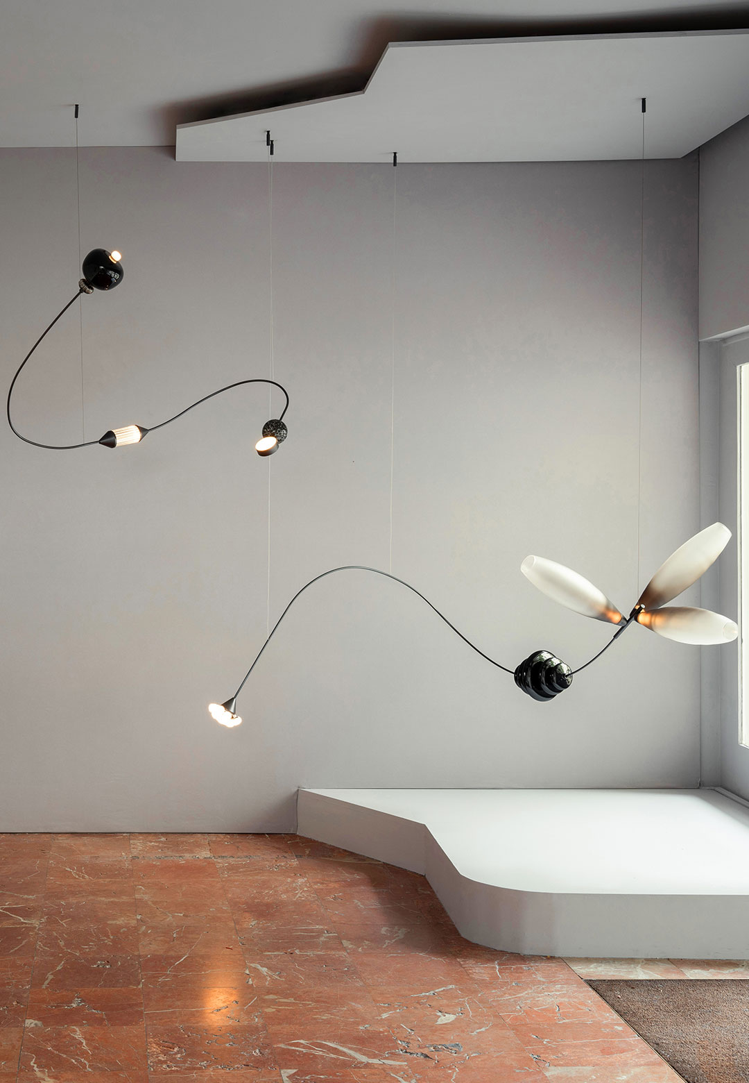 &lsquo;Drawing A Line&rsquo; by Giopato & Coombes is a delicate play of weight and balance