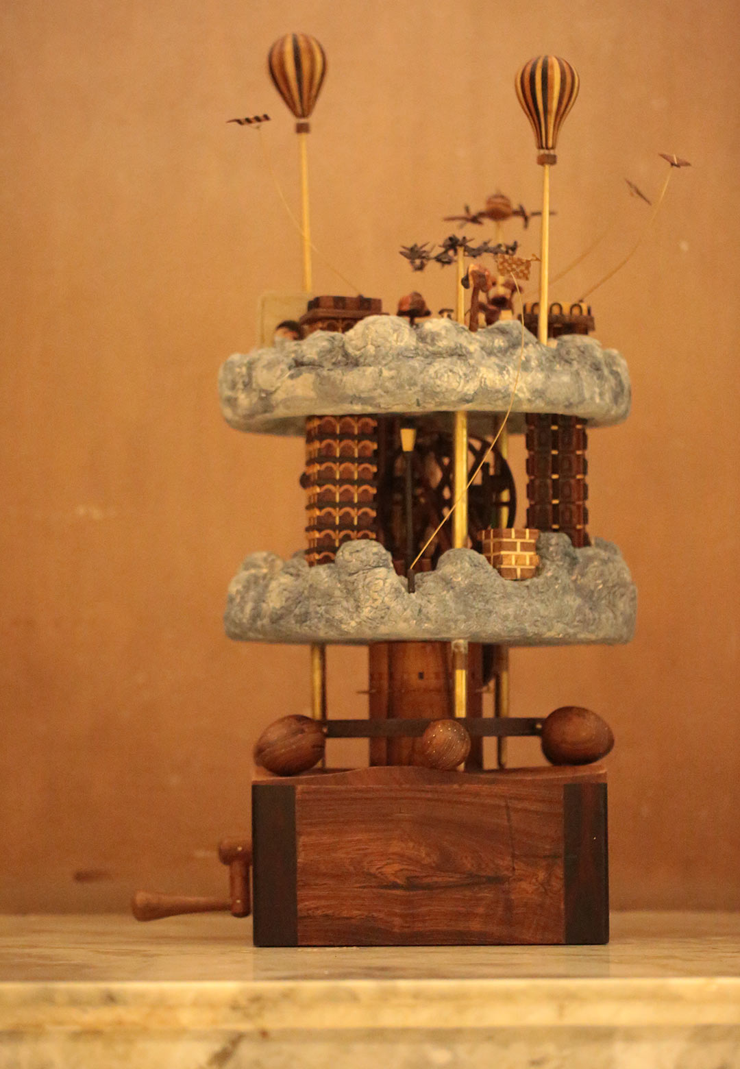 Shed&rsquo;s Carousel series: A montage of twirling characters and elements