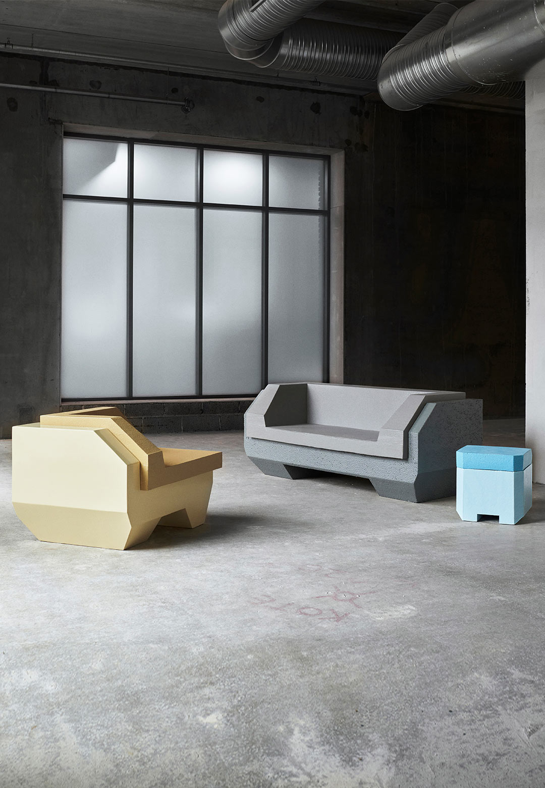'Amphibious Seatings' by Jacob Egeberg blends brutalism and furniture design