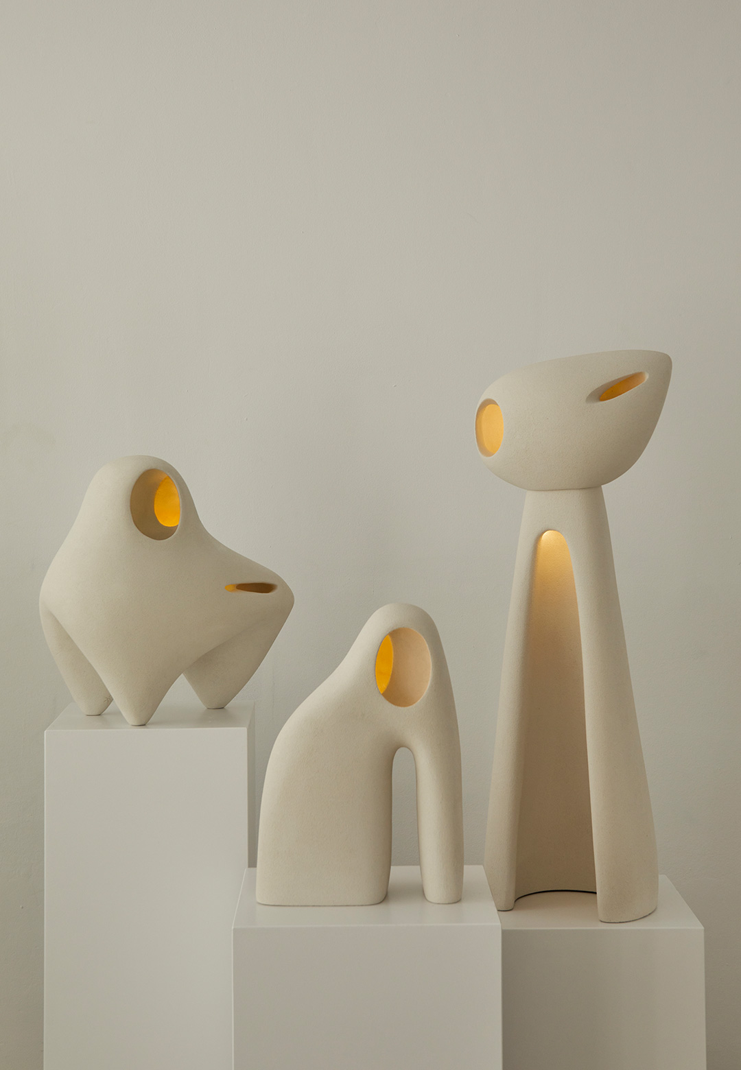 The &lsquo;Nomad II&rsquo; collection is defined by playful, zoomorphic light sculptures in clay